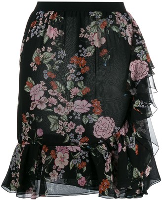 Giambattista Valli Floral Print Peplum Skirt