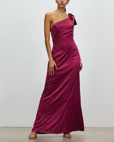 Thumbnail for your product : Chi Chi London Women's Purple Maxi dresses - One Shoulder Satin Maxi Dress