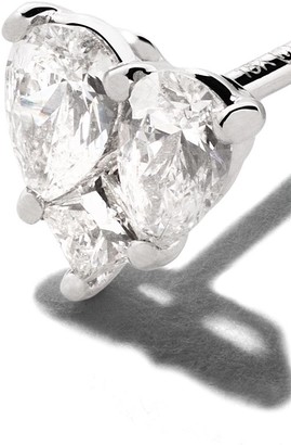 As 29 18kt white gold Mye heart illusion diamond stud earrings