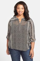 Thumbnail for your product : Lucky Brand 'Peyton' Print Tunic (Plus Size)