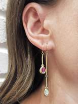 Thumbnail for your product : Ten Thousand Things Cast Line Ruby Single Drop Earring - Yellow Gold