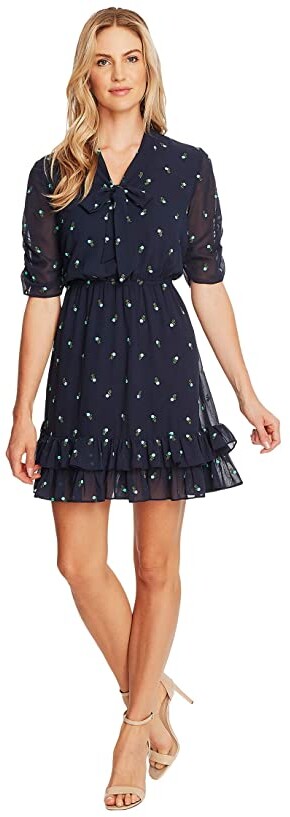 cece floral print asymmetrical dress