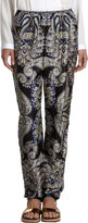 Thumbnail for your product : Lanvin Paisley Satin Pull-On Pants