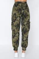Thumbnail for your product : Nasty Gal Womens Don't Hide Away Camo Joggers - green - 6