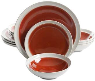 Gibson Elite Clementine Red 12-Pc. Dinnerware Set, Service for 4