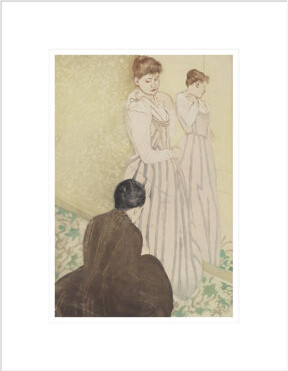 Red Barrel Studio The Fitting by Mary Cassatt -Framed Giclee Print