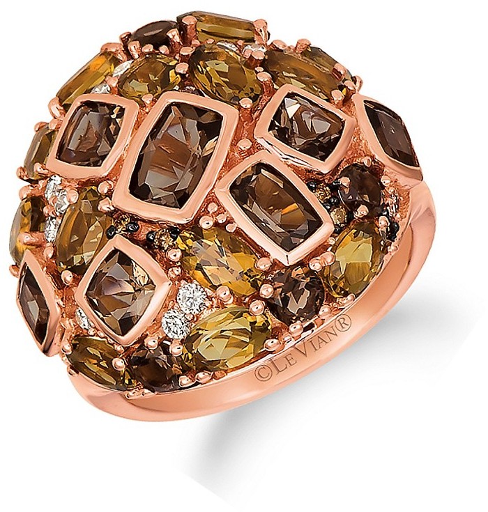 LeVian 14K Strawberry Gold®, Chocolate Quartz®, Caramel Quartz™, Nude