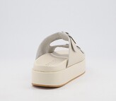 Thumbnail for your product : Office Meditation Footbed Flatform Sandals Off White Leather
