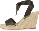 Thumbnail for your product : Loeffler Randall Harper Ankle-Wrap Wedge Espadrille Sandal, Black