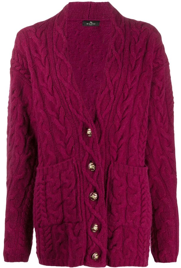 oversized cable knit vest