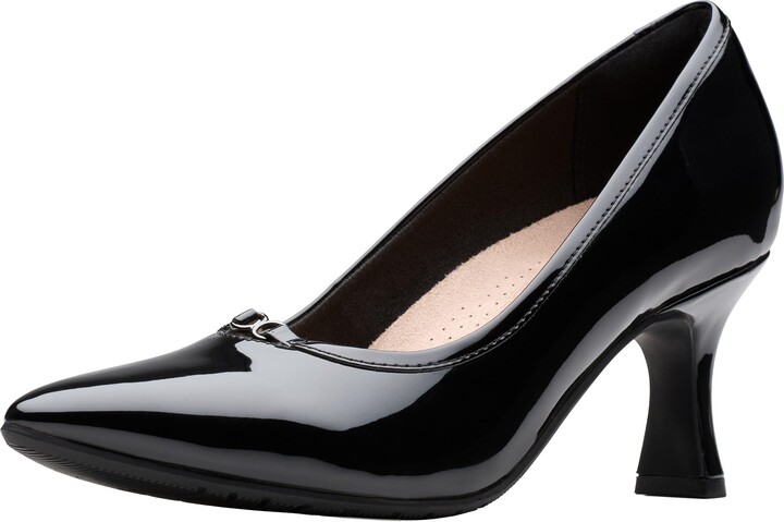 Clarks Women's Kataleyna West Black Patent Synthetic 8.5 Medium