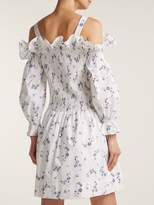 Thumbnail for your product : Rebecca Taylor Francine Off The Shoulder Floral Print Dress - Womens - White Print