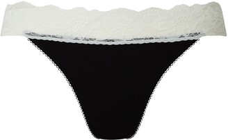 John Lewis ANYDAY Lace Trim Tanga Knickers - ShopStyle