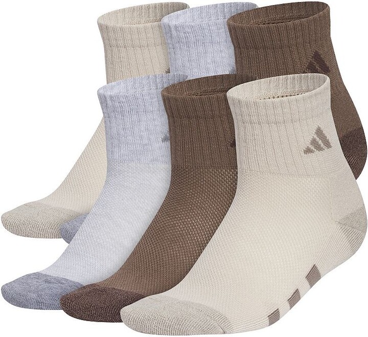 adidas Boys Athletic Cushioned 6-Pack Quarter Sock