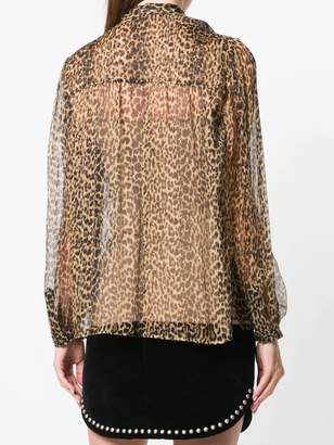 Saint Laurent leopard printed blouse