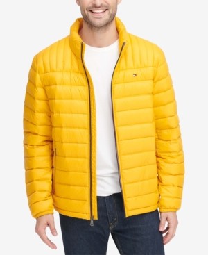 yellow puffer jacket tommy hilfiger