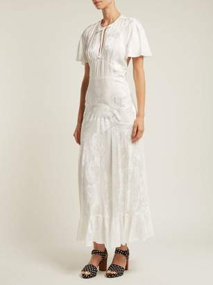 ALEXACHUNG Silk-blend Jacquard Dress - Womens - White