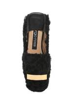 Thumbnail for your product : Sergio Rossi 10mm Metal Plaque Lamb Fur Loafers