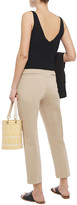 Thumbnail for your product : 7 For All Mankind Cropped Cotton-blend Sateen Slim-leg Pants