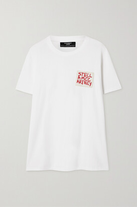 Stella McCartney - + Ed Curtis Embroidered Cotton-jersey T-shirt - White