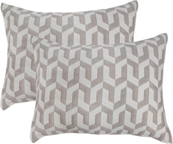 Design Studio Torino Geo Soft Woven Matelasse Reversible Jacquard Cotton Blend Quilt Set