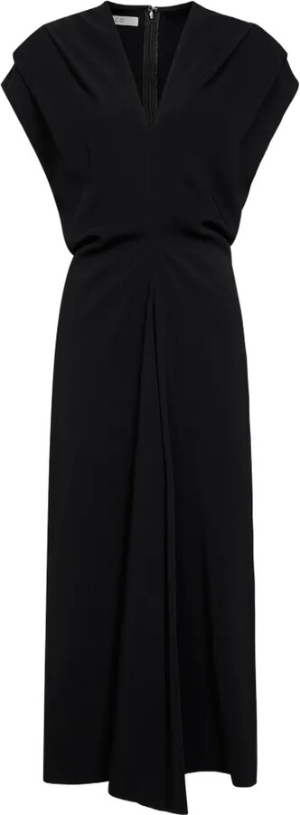 Co V-neck midi dress