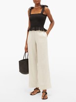 Thumbnail for your product : ASCENO London Organic-linen Trousers - Ivory