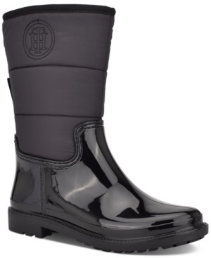 tommy hilfiger short rain boots
