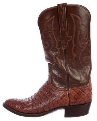 Lucchese Crocodile Cowboy Boots