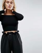 Thumbnail for your product : ASOS DESIGN Scuba Culottes with Organza Panels