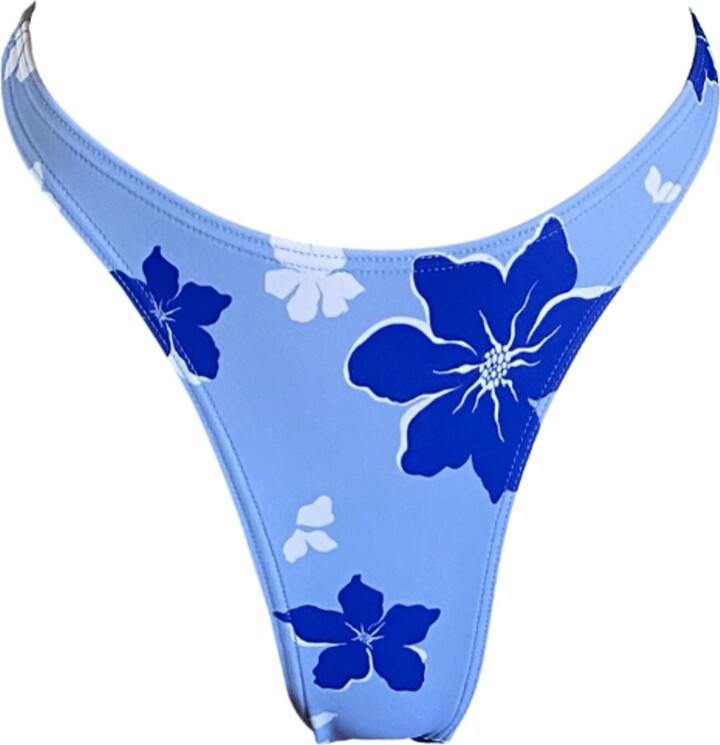 OS Swim Britney Bikini Bottom Blue Flower ShopStyle
