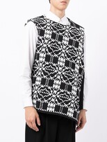 Thumbnail for your product : Comme des Garçons Homme Plus Asymmetric Digital-Effect Knit Vest