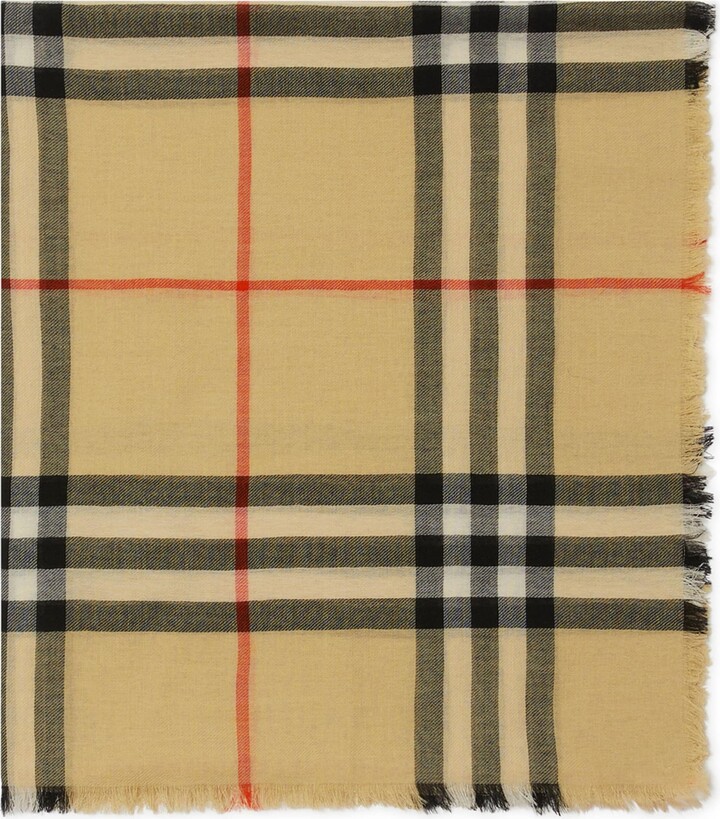 Burberry Wool Check Scarf