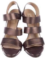 Thumbnail for your product : Valentino Metallic Slingback Sandals