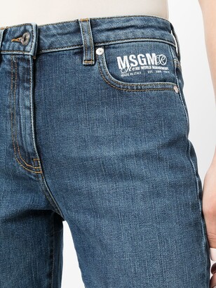 MSGM Cropped Denim Jeans