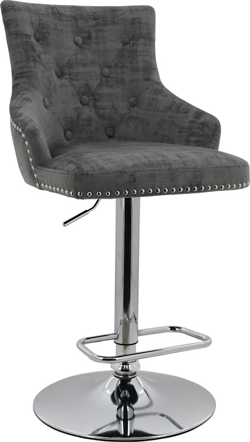 Dunelm Selena Adjustable Height Swivel Bar Stool, Velvet Grey ShopStyle