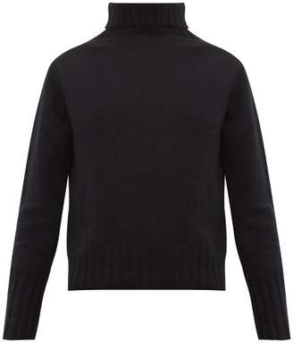 Margaret Howell Ribbed Roll-neck Brushed-cashmere Sweater - Womens - Black