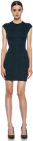 Thumbnail for your product : Alexander McQueen Graphic Lace Silk-Blend Dress in Black Tourmaline