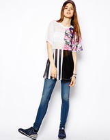 Thumbnail for your product : ASOS Tunic with Mixed Panel Print
