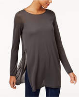 Thumbnail for your product : Eileen Fisher Tencel® Side-Slit Sweater Tunic, Regular & Petite