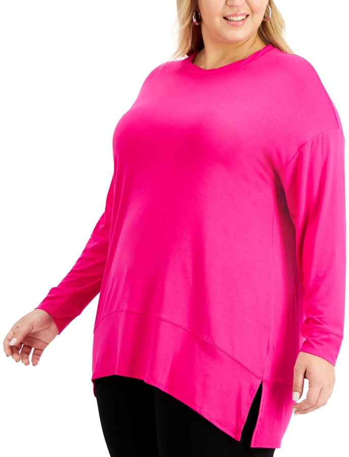 Bunke af præambel husmor Plus Size Pink Tunics | Shop the world's largest collection of fashion |  ShopStyle