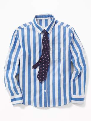 Old Navy Built-In Flex Dress Shirt & Tie Set for Boys