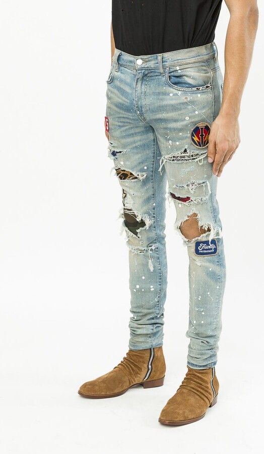 Amiri Art Patch Jeans - ShopStyle