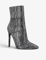 Thumbnail for your product : Steve Madden Winona snakeskin-print embellished-woven ankle boots