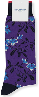 Duchamp Floral cotton-blend socks