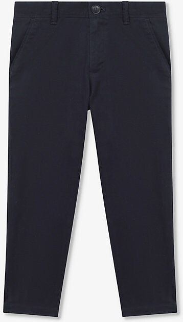 Reiss Navy Pitch Straight-Leg Slim-Fit Stretch-Cotton Chinos 3-14 Years 10-11 Years