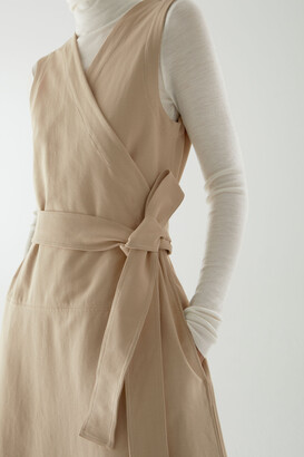COS Cotton-Mix Belted Wrap Dress