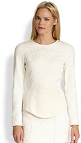 Thumbnail for your product : Tibi Quilted Floral Peplum Top