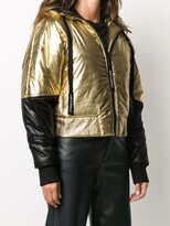 Thumbnail for your product : Just Cavalli Contrast-Panel Hooded Puffer Jacket