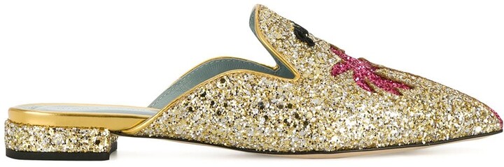 sequin mules